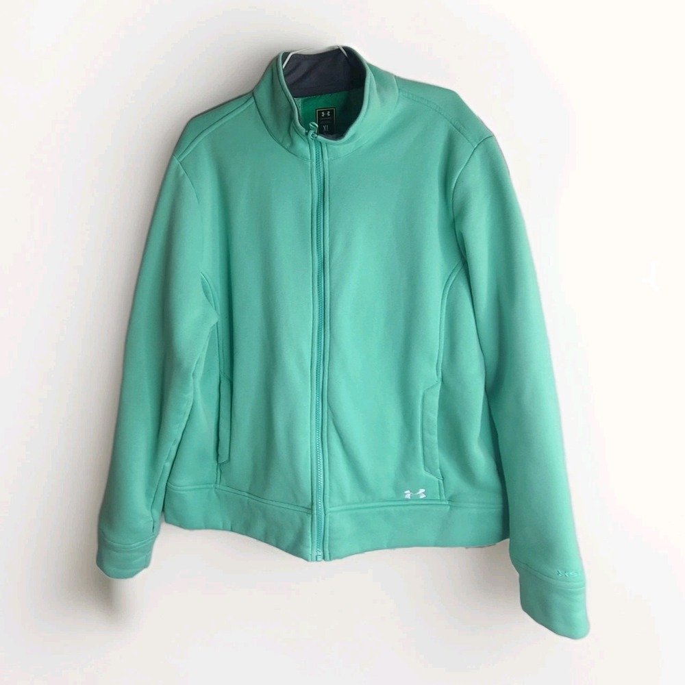 Under Armour UA Storm Full Zip Fleece Jacket XL Green Water Repellent